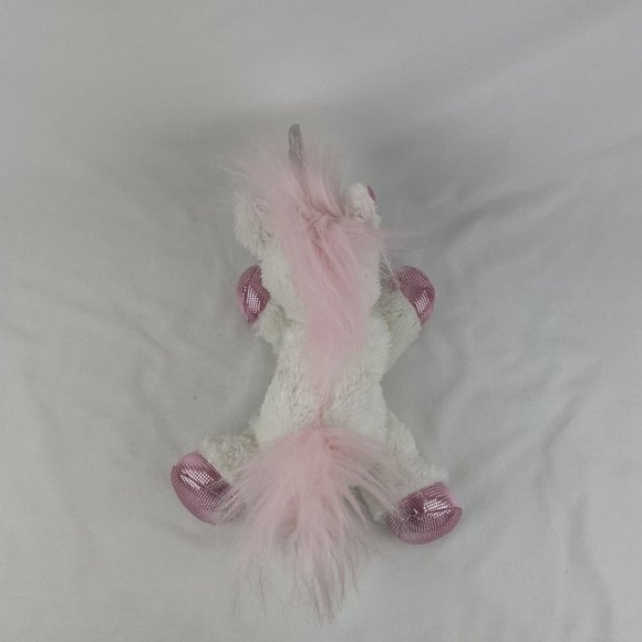 Aurora White Unicorn 12" Plush Pink Sparkle Hooves Ears Horn Stuffed Toy 2017 - Picture 5 of 8